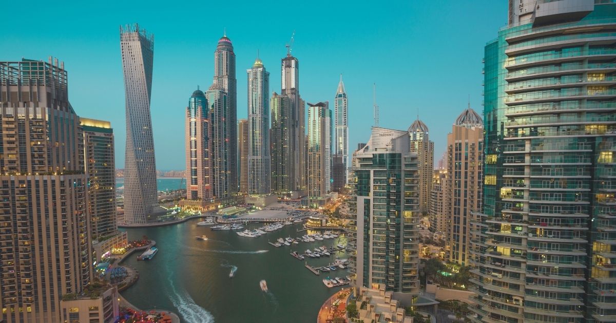 hermoso paisaje del centro de Dubai