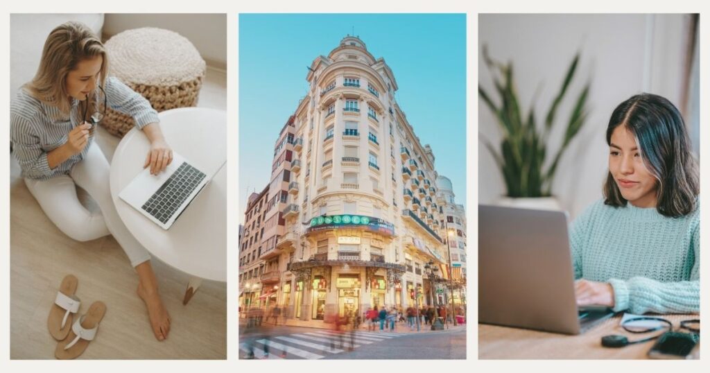 mujeres trabajando remoto con internet fijo en Valencia