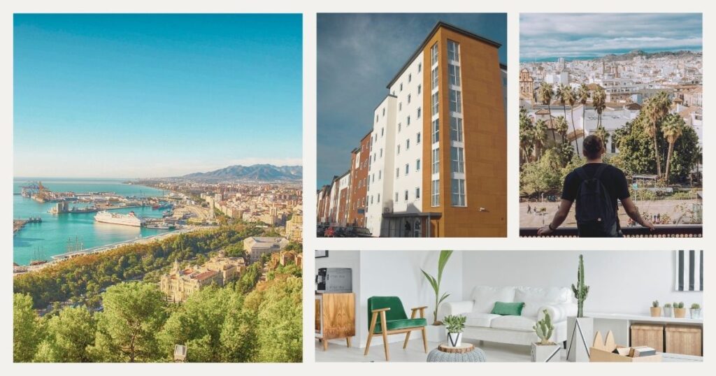 digital nomad man living in Malaga in a rent flat
