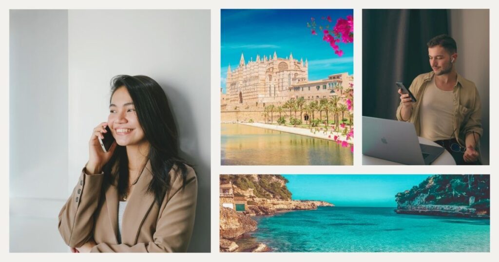 personas usando internet movil en Mallorca