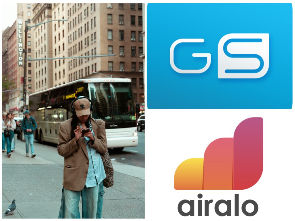 mujer-mira-movil-calle-logos-gigsky-vs-airalo