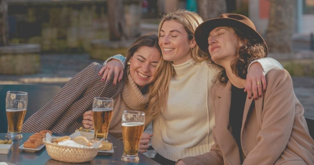 friends hanging out in Malaga