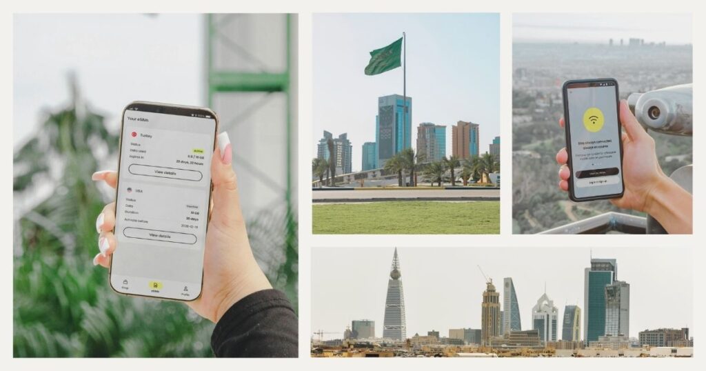 persona usando esim en Arabia Saudi