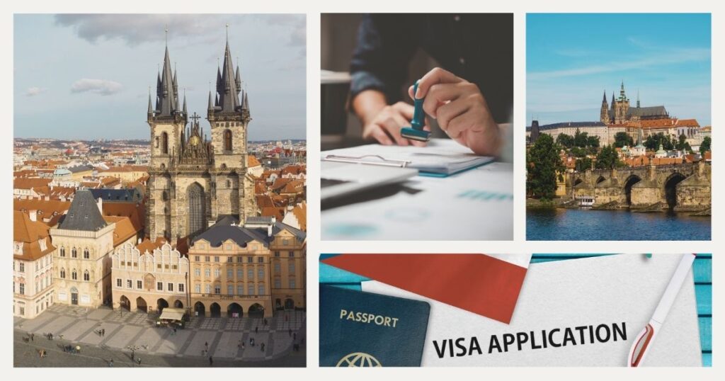 persona aplicando para visa en República Checa