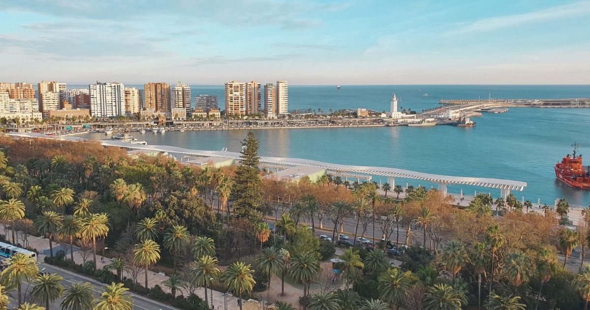 nice view of Malaga beach