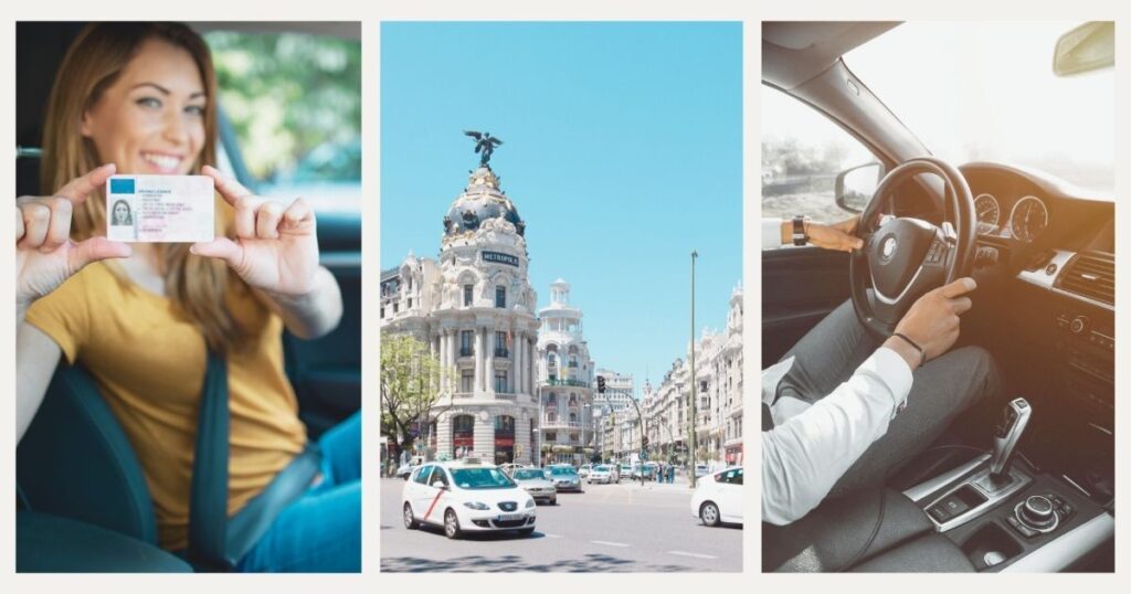 people validating their driving license in Spain
