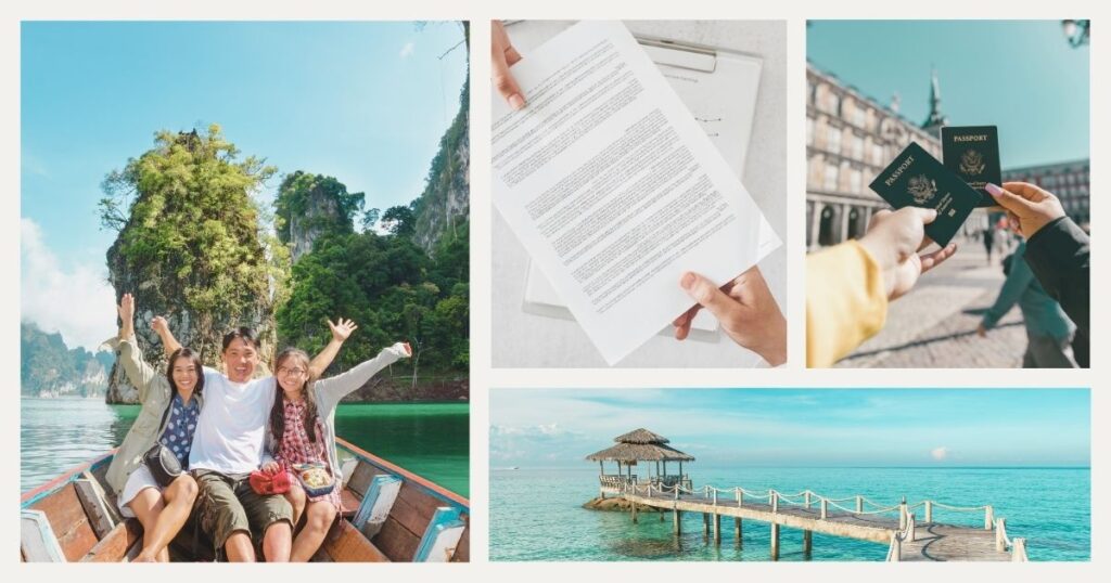 familia disfrutando de su viaje a Tailandia
