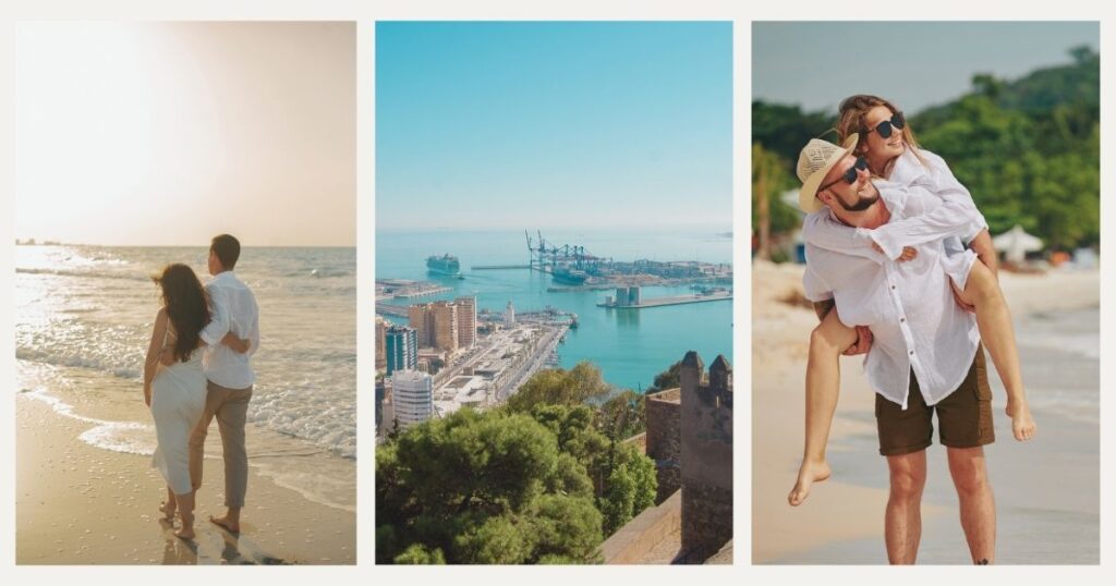 couple having a romantic daytime activity in Malaga
