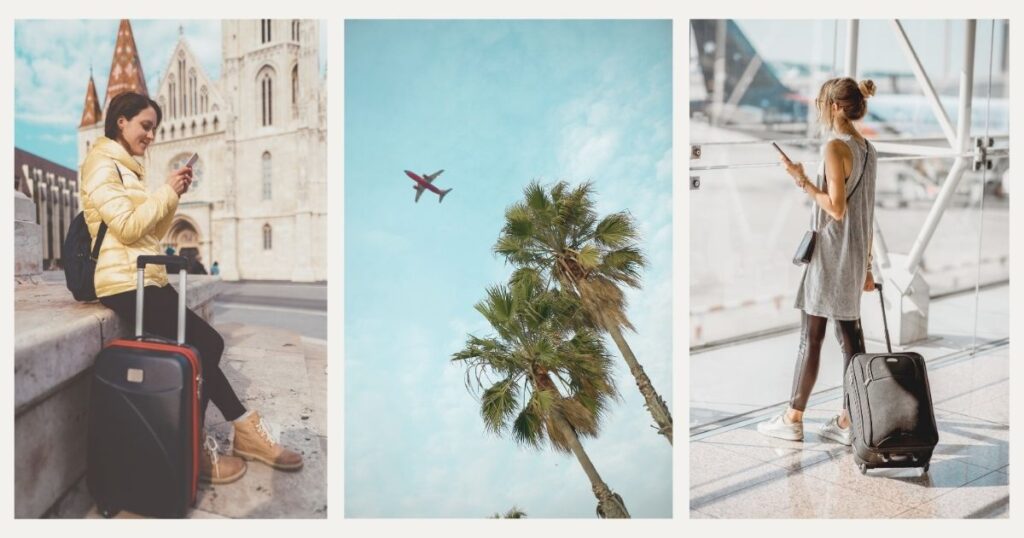 mujeres utilizando esim al viajar