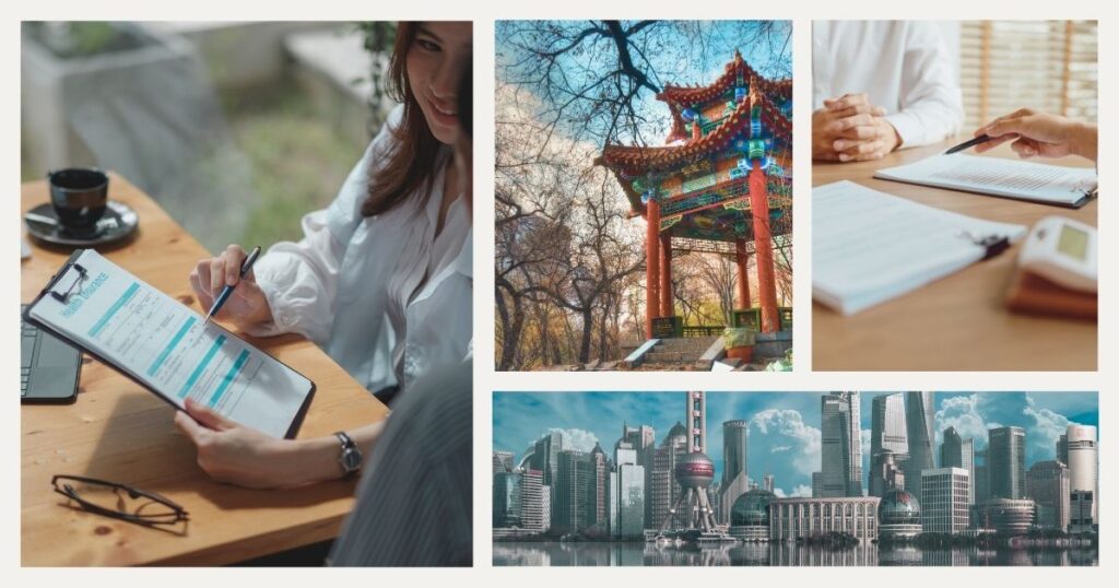 viajante en una consulta medica en China con el seguro medico
