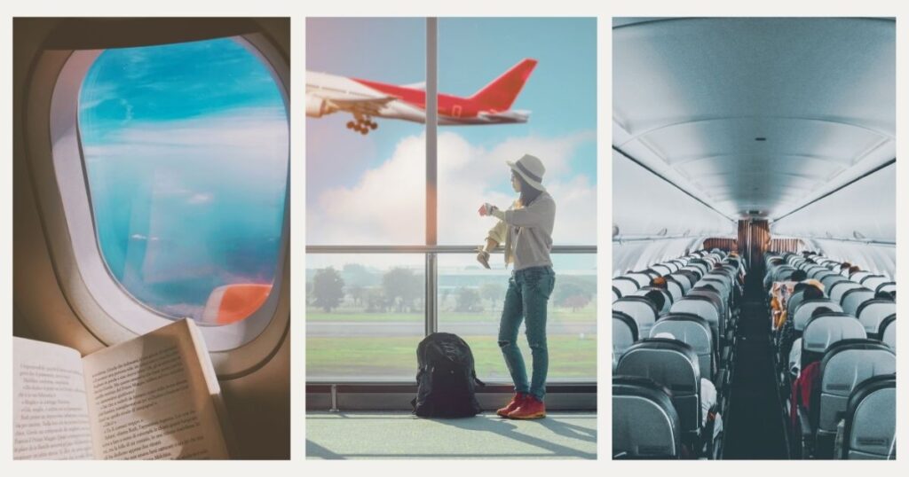 digital nomad woman flying around the world