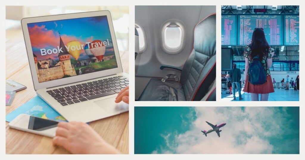 digital nomad woman taking a cheap flight
