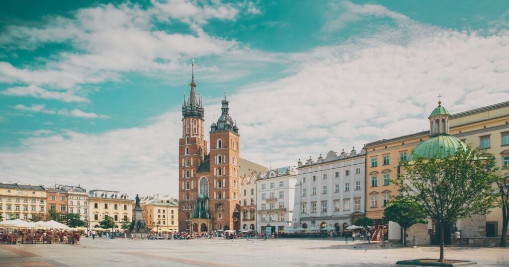 bello paisaje de ciudad en Polonia