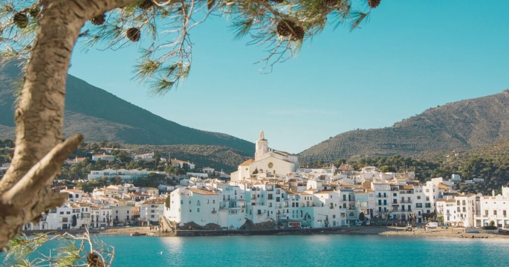 nice view of beach in village in Spain to live as a digital nomad