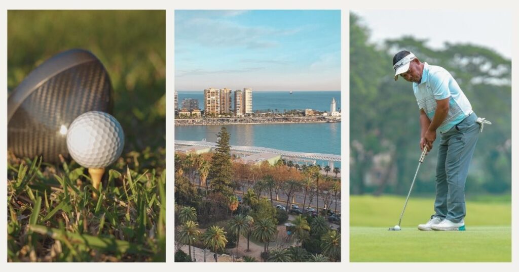 man taking a golf course in Malaga