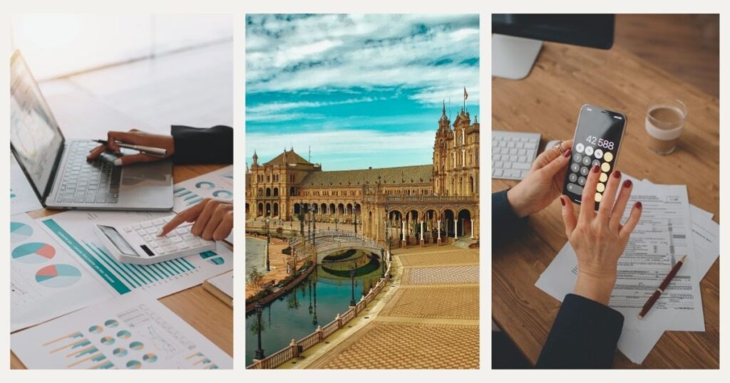 woman paying the taxes in Spain