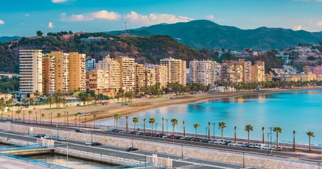urban beach in Malaga