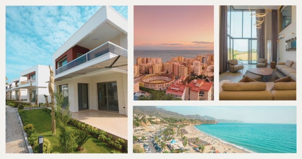 nice views of rent villas in Malaga