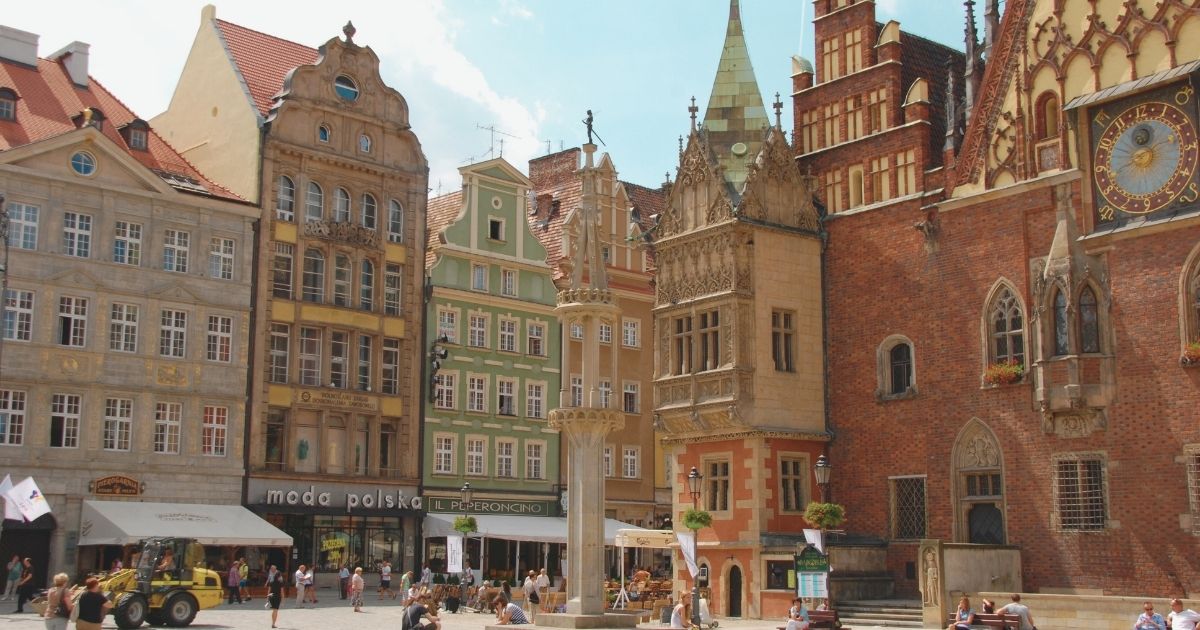 hermoso paisaje de ciudad en Polonia