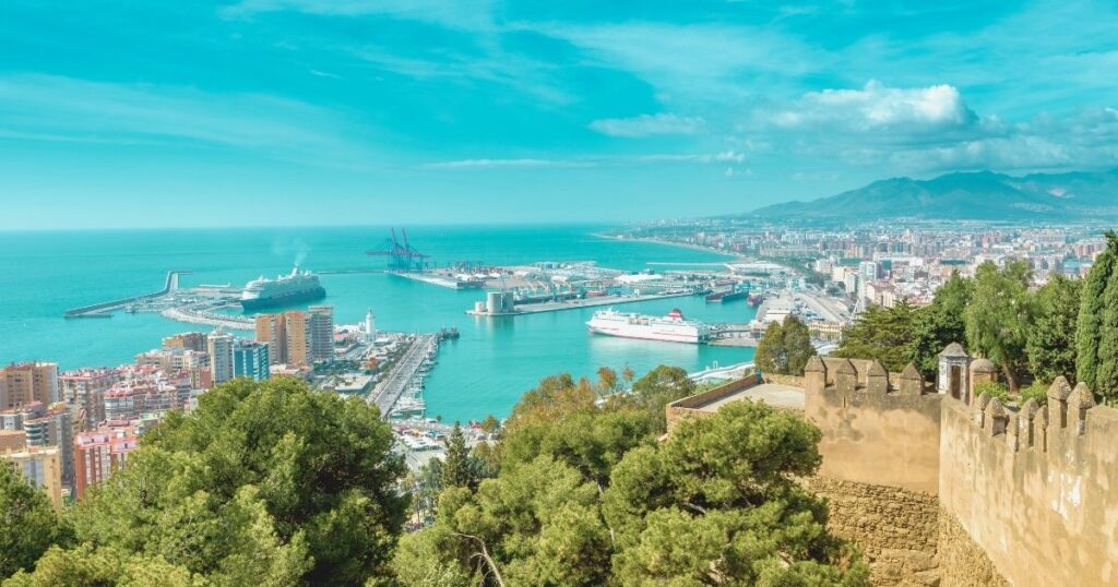 nice view of western costa del sol beach in Malaga