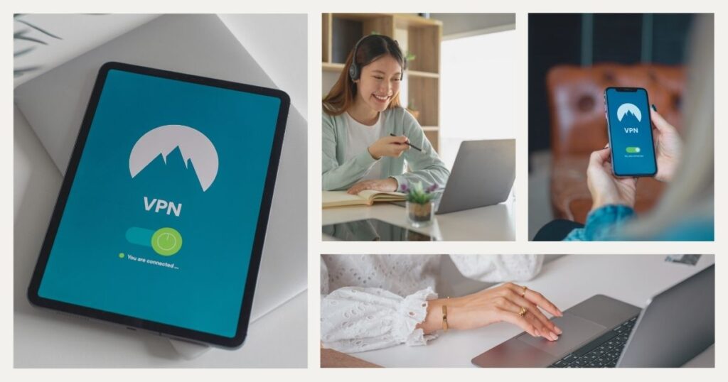 woman using a vpn for remote work