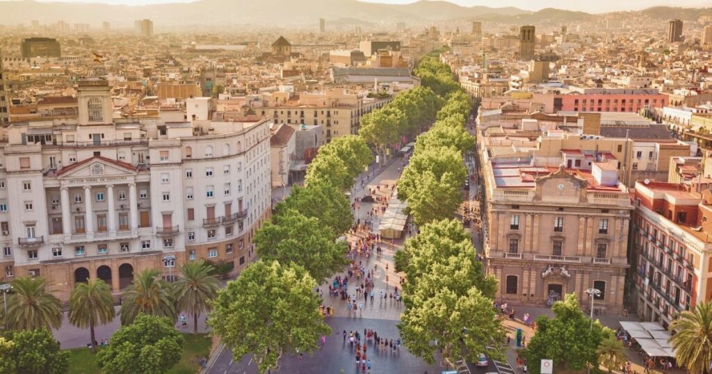 nice view of the one of the best neighborhood to live in Barcelona
