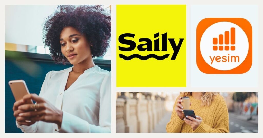 mujer comparando esim Yesim y Saily