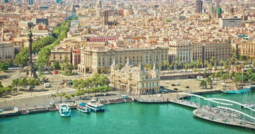 nice view from a beach in Barcelona