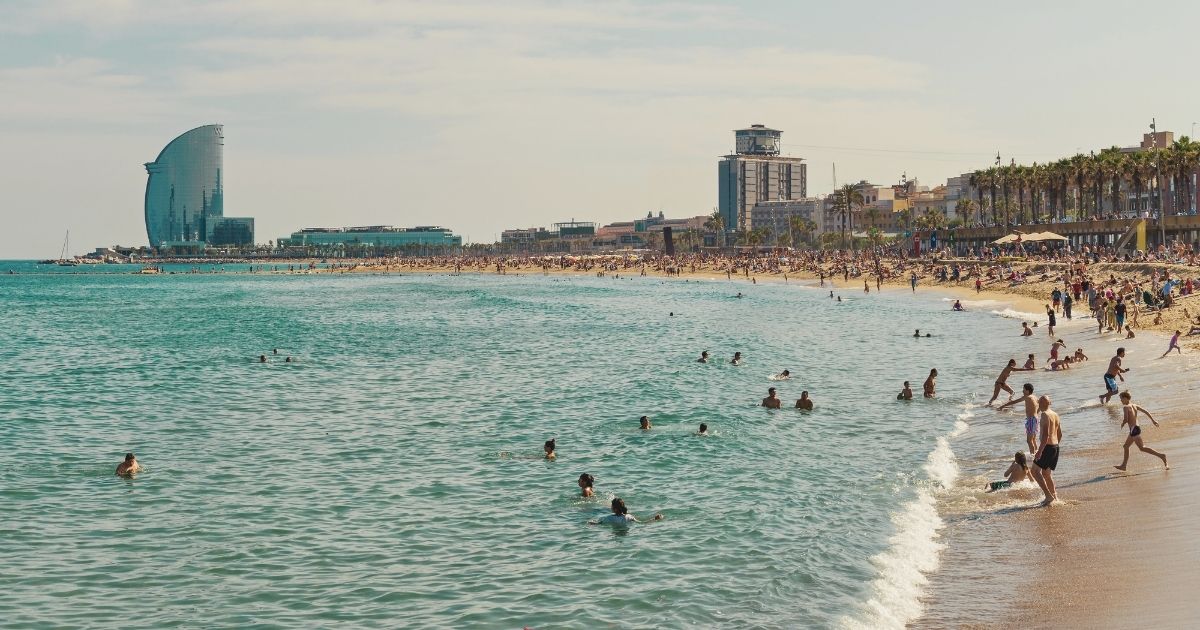 beautiful beach in Barcelona