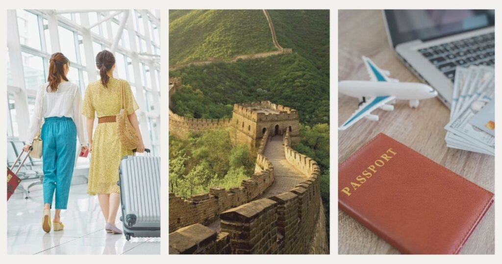 mujeres viajando a China con un seguro viaje