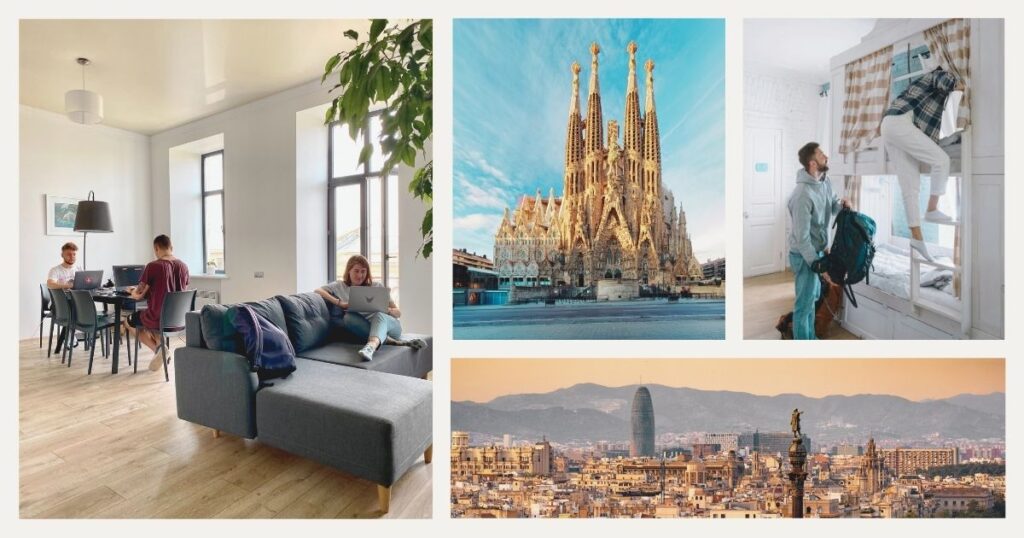 people living and working from a coliving in Barcelona