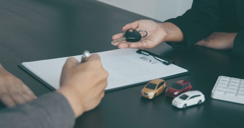 person renting a car in Barcelona