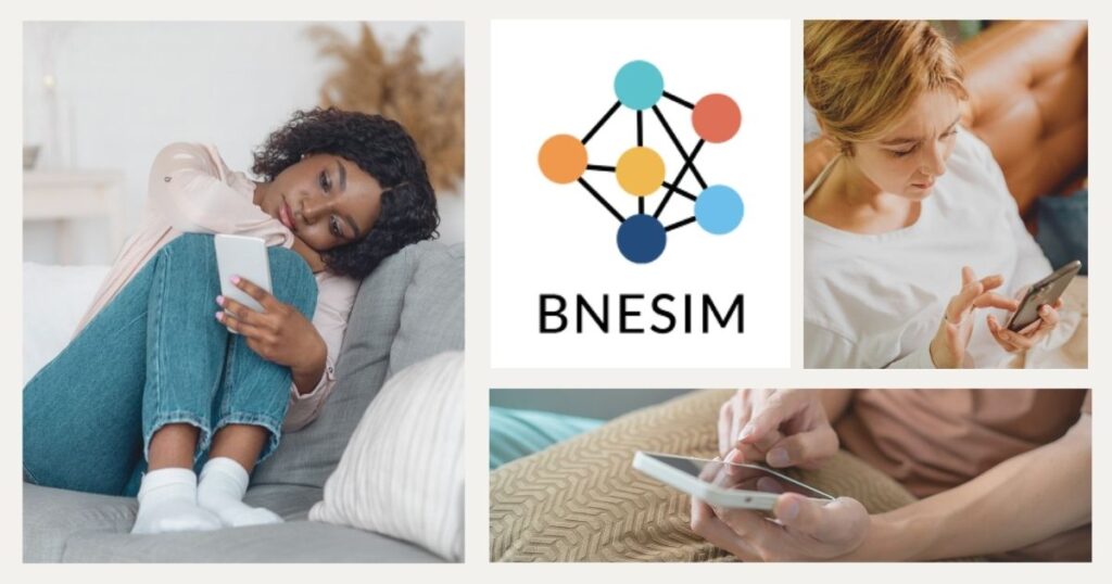 mujer insatisfecha con las desventajas de BNESIM