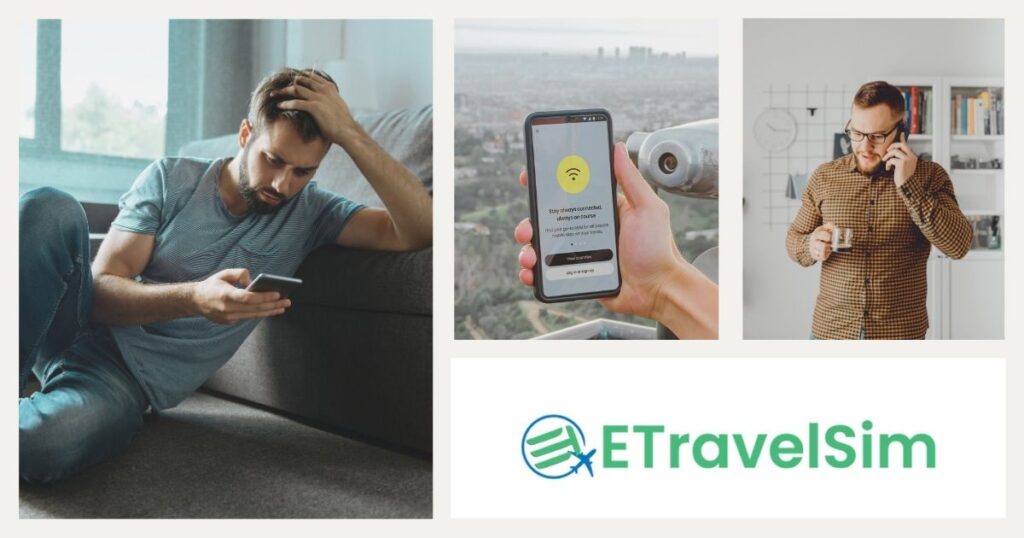 hombres insatisfechos con las desventajas de EtravelSim