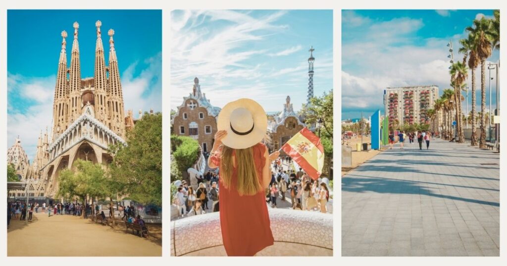 tourist woman in a extended stay in Barcelona