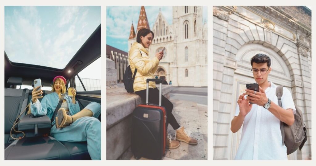 personas disfrutando de internet con una esim en su celular