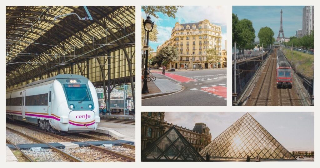 high-speed train going from Paris to Barcelona
