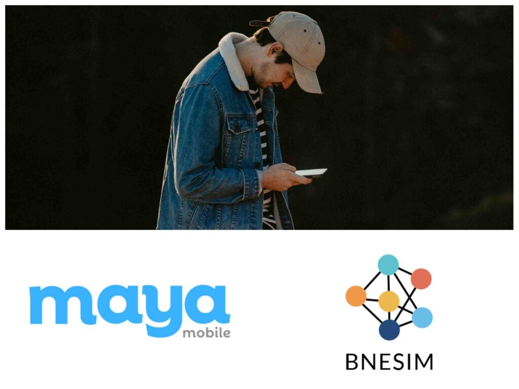 hombre-mira-movil-logos-bnesim-vs-maya-mobile