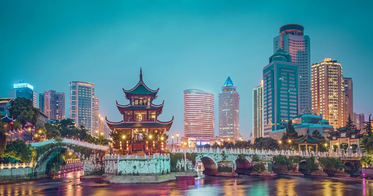 paisaje de hermosa ciudad en China