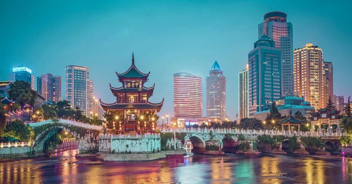 hermoso paisaje de ciudad en China