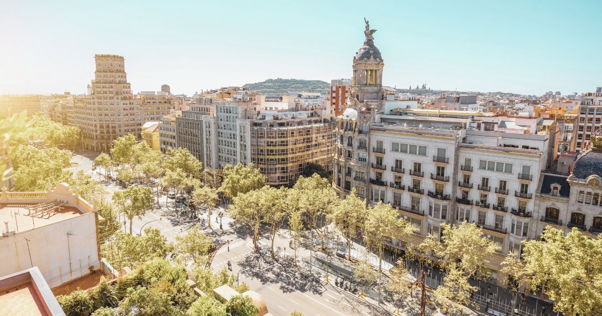 nice view of Barcelona city