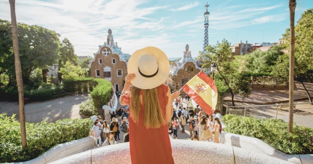 young woman visiting Barcelona