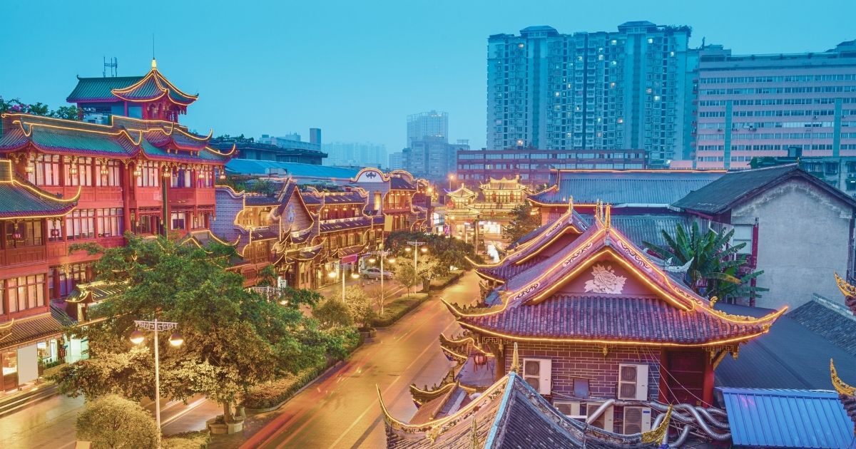 hermoso paisaje de uno de los mejores barrios de China