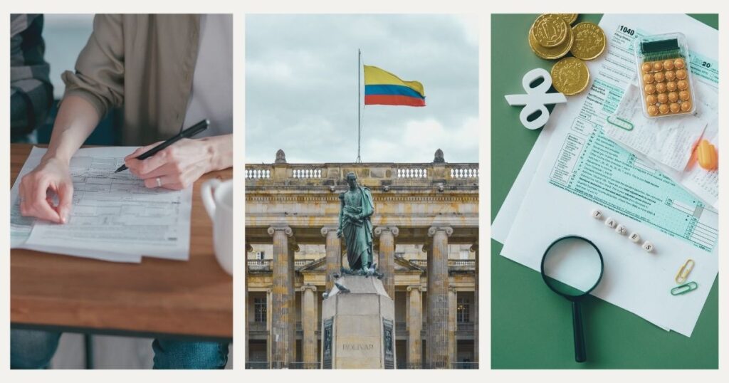 persona revisando las obligaciones fiscales en Colombia