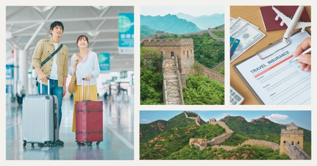 pareja joven viajando a China con un seguro viaje