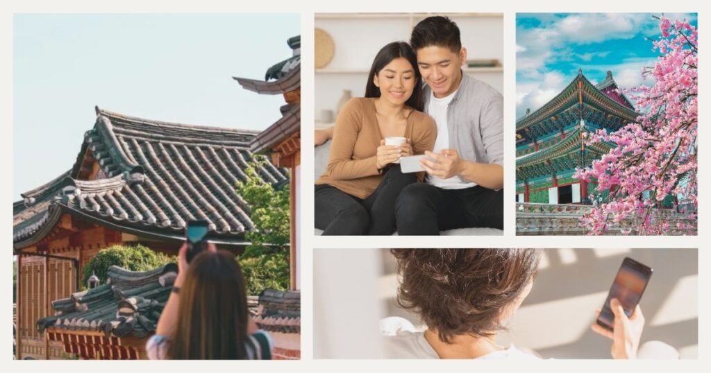personas utilizando una esim en Corea del Sur