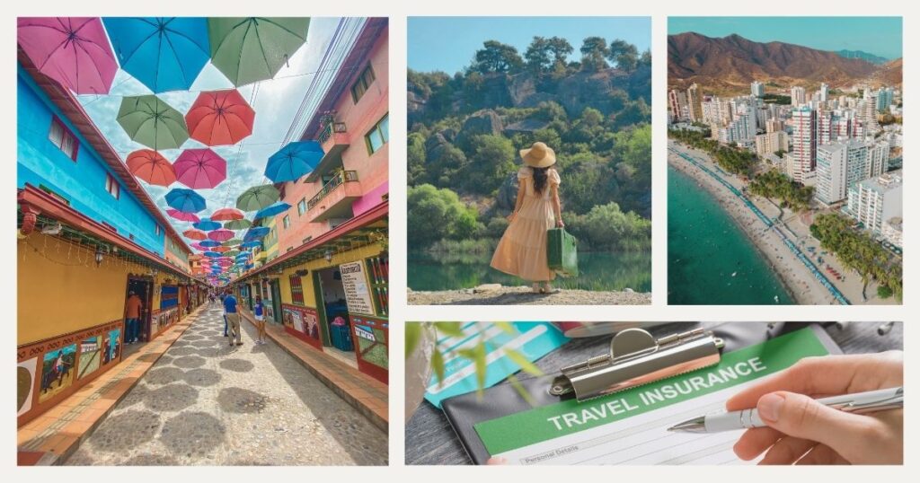 mujer joven disfrutando de su viaje a Colombia con un seguro viaje