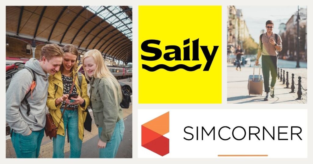 jovenes viajantes conectados a internet con esim