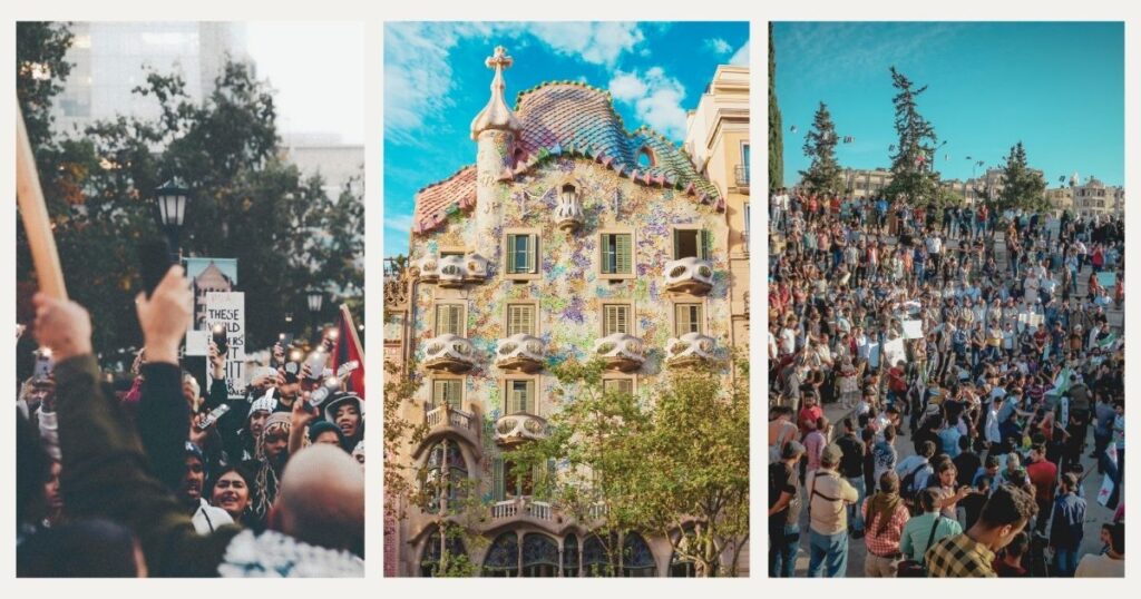 tourist protests in Barcelona