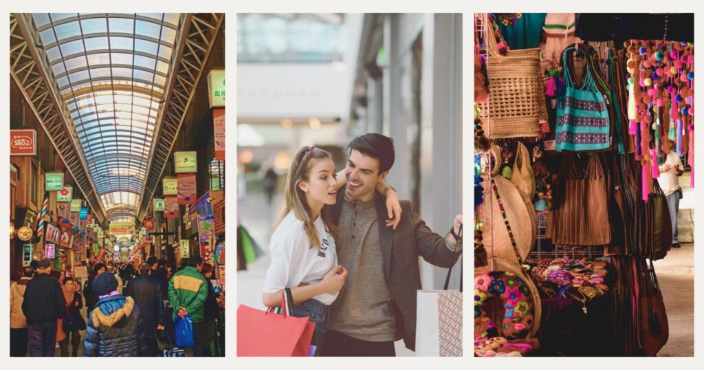 couple in a traditional market in Barcelona